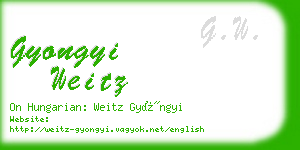 gyongyi weitz business card